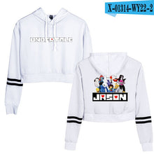 Load image into Gallery viewer, Undertale Sans Women Crop Tops Harajuku Sweatshirt Female Pattern Print Long Sleeve Pullover Sweat Capuche Polerones Mujer 2019