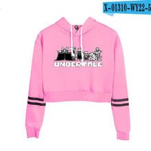 Load image into Gallery viewer, Undertale Sans Women Crop Tops Harajuku Sweatshirt Female Pattern Print Long Sleeve Pullover Sweat Capuche Polerones Mujer 2019