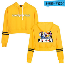 Load image into Gallery viewer, Undertale Sans Women Crop Tops Harajuku Sweatshirt Female Pattern Print Long Sleeve Pullover Sweat Capuche Polerones Mujer 2019