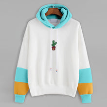 Load image into Gallery viewer, Womens Long Sleeve Cactus Print Hoodie Sweatshirt Color matching Hooded Pullover Tops Blouse Sweat A Capuche
