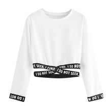 Load image into Gallery viewer, Autumn Women Crop Hoodie Letters Printing Long Sleeve Sweatshirt Short Pullover Tops Streetwear Women Sweat A Capuche Femme 2019