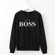 Load image into Gallery viewer, 2019 Autumn Winter Clothes Sweatshirt Women YES BOSS Letter Sweat Femme Capuche Bluza Damska Bluzy Damskie Busos Para Mujer