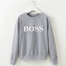 Load image into Gallery viewer, 2019 Autumn Winter Clothes Sweatshirt Women YES BOSS Letter Sweat Femme Capuche Bluza Damska Bluzy Damskie Busos Para Mujer