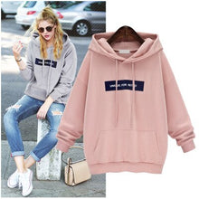 Load image into Gallery viewer, Warm Hoodies For Women Sports Blouse Cotton Long Sleeve Fashion Hooded Pullover Pink Hoodie  Female Robe Sweat Femme Capuche