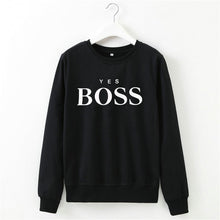Load image into Gallery viewer, 2019 Autumn Winter Clothes Sweatshirt Women YES BOSS Letter Sweat Femme Capuche Bluza Damska Bluzy Damskie Busos Para Mujer