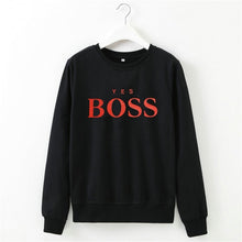 Load image into Gallery viewer, 2019 Autumn Winter Clothes Sweatshirt Women YES BOSS Letter Sweat Femme Capuche Bluza Damska Bluzy Damskie Busos Para Mujer