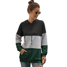Load image into Gallery viewer, Brand 2019 Fall Women Hoodies With Cap Sweatshirt Patchwork Sweat Femme Capuche  Pullover Hoodie Sudadera Mujer Con Capucha