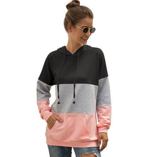 Load image into Gallery viewer, Brand 2019 Fall Women Hoodies With Cap Sweatshirt Patchwork Sweat Femme Capuche  Pullover Hoodie Sudadera Mujer Con Capucha