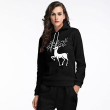 Load image into Gallery viewer, Pullover Hoodies Women Christmas Sweatshirt Snowflake Deer Printing Long Sleeve 2019 Polyester Sweat Femme Capuche Plus Size