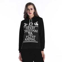 Load image into Gallery viewer, Pullover Hoodies Women Christmas Sweatshirt Snowflake Deer Printing Long Sleeve 2019 Polyester Sweat Femme Capuche Plus Size