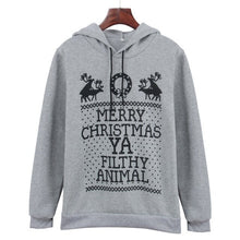 Load image into Gallery viewer, Pullover Hoodies Women Christmas Sweatshirt Snowflake Deer Printing Long Sleeve 2019 Polyester Sweat Femme Capuche Plus Size