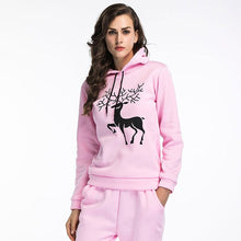 Load image into Gallery viewer, Pullover Hoodies Women Christmas Sweatshirt Snowflake Deer Printing Long Sleeve 2019 Polyester Sweat Femme Capuche Plus Size