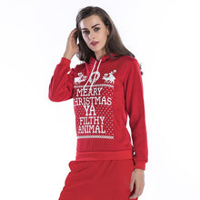 Load image into Gallery viewer, Pullover Hoodies Women Christmas Sweatshirt Snowflake Deer Printing Long Sleeve 2019 Polyester Sweat Femme Capuche Plus Size