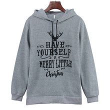 Load image into Gallery viewer, Pullover Hoodies Women Christmas Sweatshirt Snowflake Deer Printing Long Sleeve 2019 Polyester Sweat Femme Capuche Plus Size