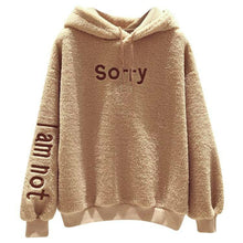 Load image into Gallery viewer, Teddy Coat Imitation Wool Sweatshirt Women 20199 Autumn &amp; Winter Loose Hooded Pullover Women Jacket Sweat Capuche Plus Big Size