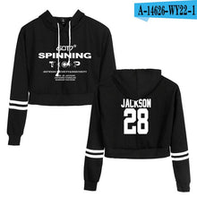 Load image into Gallery viewer, GOT7 Kpop Women Crop Tops Sweatshirt Girls Female Casual Printed Letter Long Sleeve Pullover Sweat Capuche Polerones Mujer 2019
