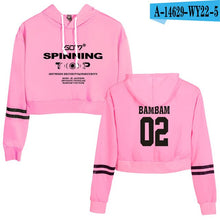 Load image into Gallery viewer, GOT7 Kpop Women Crop Tops Sweatshirt Girls Female Casual Printed Letter Long Sleeve Pullover Sweat Capuche Polerones Mujer 2019