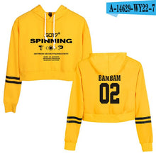 Load image into Gallery viewer, GOT7 Kpop Women Crop Tops Sweatshirt Girls Female Casual Printed Letter Long Sleeve Pullover Sweat Capuche Polerones Mujer 2019