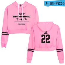 Load image into Gallery viewer, GOT7 Kpop Women Crop Tops Sweatshirt Girls Female Casual Printed Letter Long Sleeve Pullover Sweat Capuche Polerones Mujer 2019
