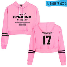 Load image into Gallery viewer, GOT7 Kpop Women Crop Tops Sweatshirt Girls Female Casual Printed Letter Long Sleeve Pullover Sweat Capuche Polerones Mujer 2019