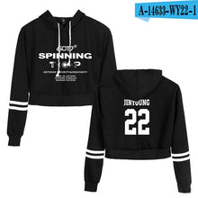 Load image into Gallery viewer, GOT7 Kpop Women Crop Tops Sweatshirt Girls Female Casual Printed Letter Long Sleeve Pullover Sweat Capuche Polerones Mujer 2019