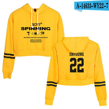 Load image into Gallery viewer, GOT7 Kpop Women Crop Tops Sweatshirt Girls Female Casual Printed Letter Long Sleeve Pullover Sweat Capuche Polerones Mujer 2019