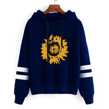 Load image into Gallery viewer, Automne sweat à capuche pour femme décontracté à manches longues tournesol impression pull à capuche sweat hauts à capuche femme
