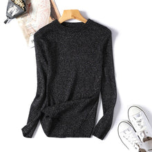 Load image into Gallery viewer, Shiny Lurex Autumn Winter Sweater Women Long Sleeve Pullover Women Tops Basic Womens Sweaters 2018 Winter Christmas Sweater Pull