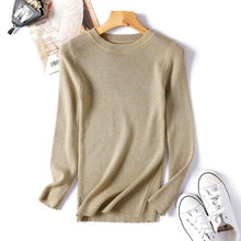 Load image into Gallery viewer, Shiny Lurex Autumn Winter Sweater Women Long Sleeve Pullover Women Tops Basic Womens Sweaters 2018 Winter Christmas Sweater Pull