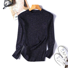 Load image into Gallery viewer, Shiny Lurex Autumn Winter Sweater Women Long Sleeve Pullover Women Tops Basic Womens Sweaters 2018 Winter Christmas Sweater Pull