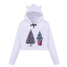 Load image into Gallery viewer, Christmas Hoodies Oversize Lady Sweatshirts Pullover Casual Harajuku Kawaii Sexy Cropped Sweatshirt Women Tops Christmas Clothes