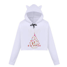Load image into Gallery viewer, Christmas Hoodies Oversize Lady Sweatshirts Pullover Casual Harajuku Kawaii Sexy Cropped Sweatshirt Women Tops Christmas Clothes