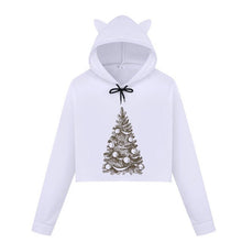 Load image into Gallery viewer, Christmas Hoodies Oversize Lady Sweatshirts Pullover Casual Harajuku Kawaii Sexy Cropped Sweatshirt Women Tops Christmas Clothes