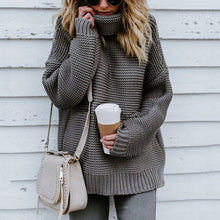 Load image into Gallery viewer, Women Turtleneck Sweaters Autumn Winter 2018 Pull Jumpers European Casual Twist Warm Sweaters Female oversized sweater Pull