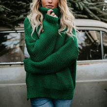 Load image into Gallery viewer, Women Turtleneck Sweaters Autumn Winter 2018 Pull Jumpers European Casual Twist Warm Sweaters Female oversized sweater Pull
