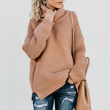 Load image into Gallery viewer, Women Turtleneck Sweaters Autumn Winter 2018 Pull Jumpers European Casual Twist Warm Sweaters Female oversized sweater Pull