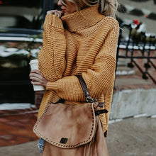 Load image into Gallery viewer, Women Turtleneck Sweaters Autumn Winter 2018 Pull Jumpers European Casual Twist Warm Sweaters Female oversized sweater Pull