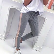 Load image into Gallery viewer, Casual 2018 Women Pants Side Striped Trousers Mid Waist Fashion Slim Pants Pantalon For Girls WS8461R
