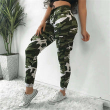 Load image into Gallery viewer, Women's  Camo Cargo Trousers high waist Casual Pants Military Army Combat Camouflage Sports pants women pantalones militar mujer