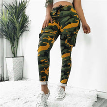 Load image into Gallery viewer, Women's  Camo Cargo Trousers high waist Casual Pants Military Army Combat Camouflage Sports pants women pantalones militar mujer